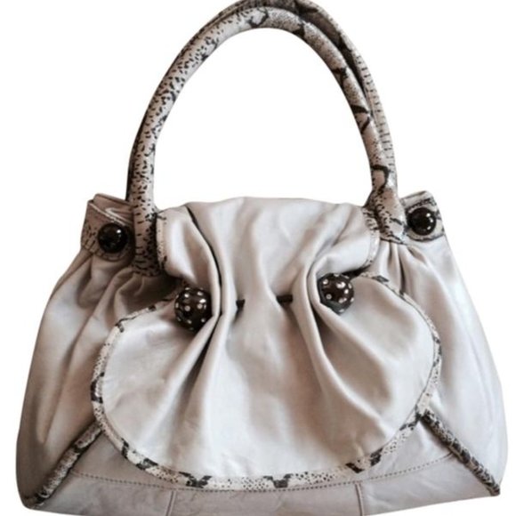 Betsey Johnson Bags Betsey Johnson Leather Bag With Snakeskin Trim